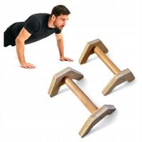 Uchwyty do pompek 25CM PARALETKI ANTYPOŚLIZGOWE drewniane gimnastyka MOCNE