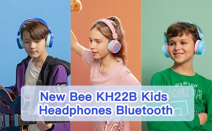 SŁUCHAWKI DLA DZIECI NEW BEE KH22B BEZPRZEWODOWE SKŁADANE LED BLUETOOTH 32h zdjęcie 11