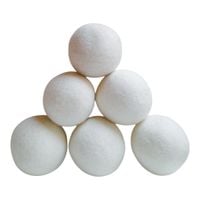 Kulki Wełniane Filcowe dla Kota Zabawka Ekologiczna Biała 6 Sztuk 3,8 cm