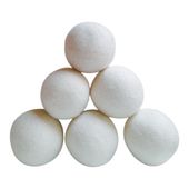 Kulki Wełniane Filcowe dla Kota Zabawka Ekologiczna Biała 6 Sztuk 3,8 cm