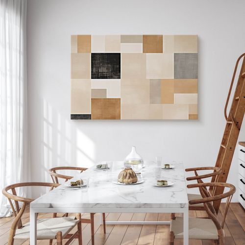 Obraz Canvas Abstrakcja Wzór Geometryczny Styl Boho Kwadraty 120cm x 80cm na Arena.pl