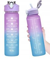 BUTELKA MOTYWACYJNA BIDON NA WODĘ SPORTOWA NA SIŁOWNIE ZE SŁOMKĄ BPA FREE