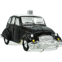 Bombka choinkowa szklana: Samochód Citroen 2CV: czarny