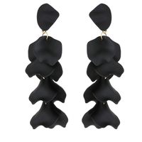 Lekkie kolczyki akrylowe płatki czarne10 cm