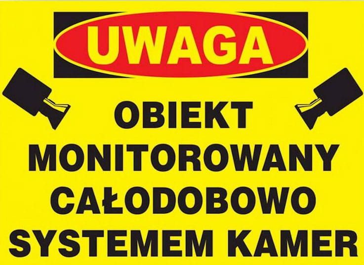 ZI-12 ZNAK TABLICA Obiekt monitorowany całodobowo zdjęcie 1