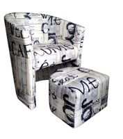 Fotel Club z podnóżkiem Mikrofaza Bringhton 2