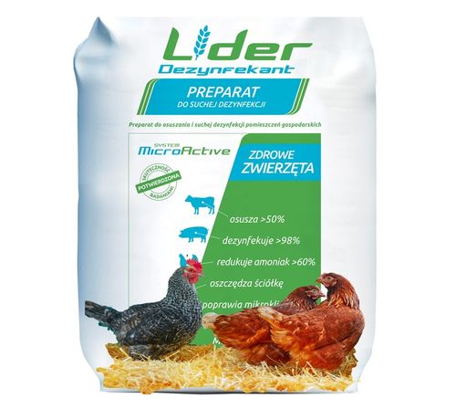 Preparat do suchej dezynfekcji, Lider Dezynfekant, dezynfekcja kurnika 20kg na Arena.pl