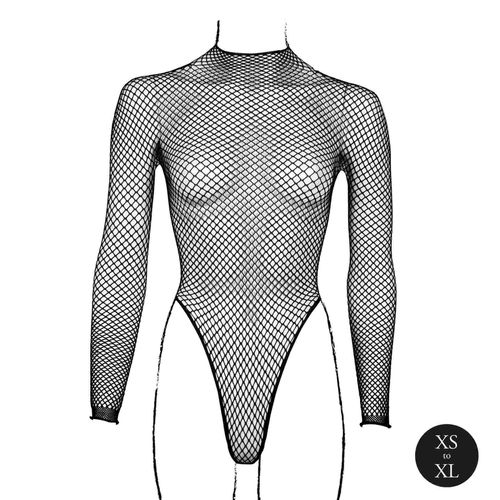 body with fishnet structure and turtle neck. na Arena.pl