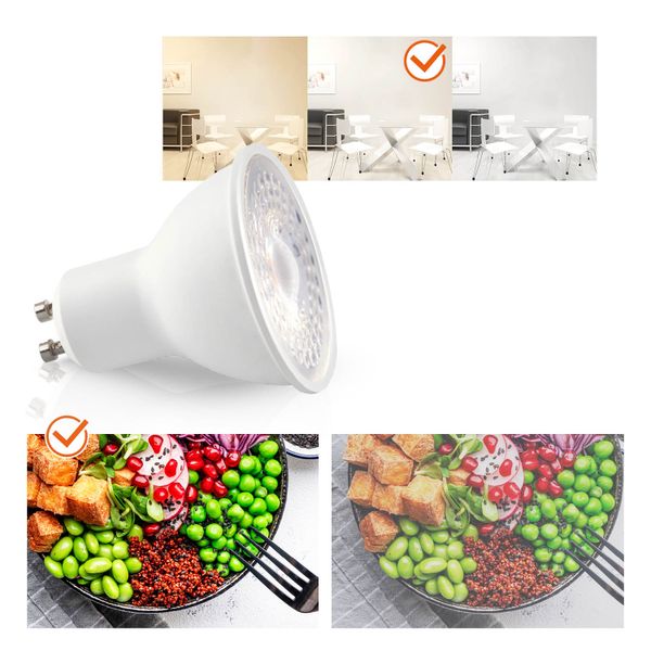 6x oprawa halogenowa LUMO11 chrom +LED GU10 5W neutralna biała PREMIUM zdjęcie 8