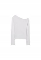 Stradivarius T-shirt z asymetrycznym dekoltem r.S