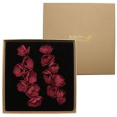 Kolczyki kwiatowe bordo czerwone ciemne wiszące KOKONET 6-0021