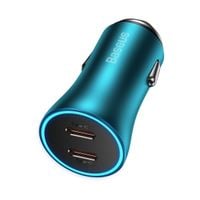 ładowarka samochodowa golden contactor pro 2x usb-c 40w - niebieski