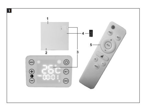 GRZEJNIK ELEKTRYCZNY ŚCIENNY BIAŁY 1200W TERMOSTAT PILOT na Arena.pl