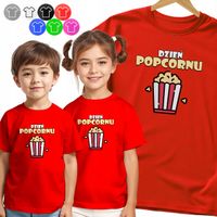 KOSZULKA DZIECIĘCA - NA DZIEŃ POPKORNU DNI SZKOLNE POPCORN - 110 XS