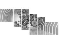 OBRAZ NEW ART NEURONY SREBRNE TUNEL ŚWIETLNY