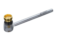 Cygarniczka Szklana Lufka Fifka z Bańską i Metalową Główką Cybucha 12,7 cm