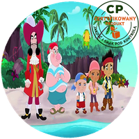 Opłatek na tort Jake - Piraci z Nibylandii