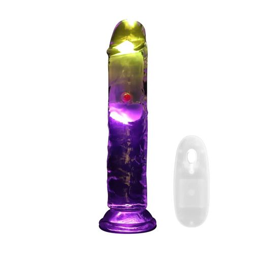 Led Vibrating Straight Cock - 18 Cm - Transparent na Arena.pl