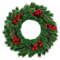 WIANEK ŚWIĄTECZNY NA DRZWI DUŻY JESIENNY SZTUCZNY WIENIEC NA CMENTARZ 40cm