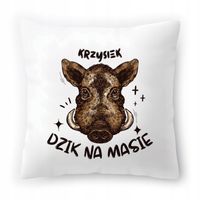 Poduszka Dla Krzyśka Na Urodziny Ze Zdjęciem Na Prezent Biała 40X40 Cm