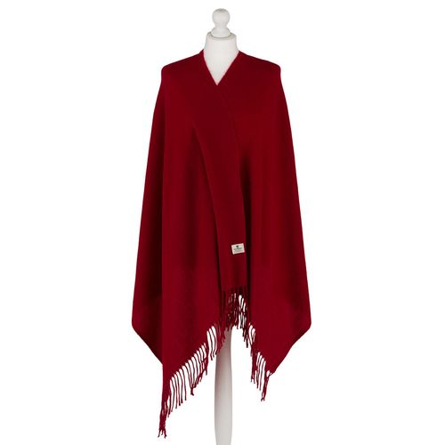 elegancki, czerwony szalik damski z poliestru - peterson na Arena.pl