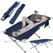 Łóżko składane kanada turystyczne zestaw polowe kempingowe outdoor — Granatowy