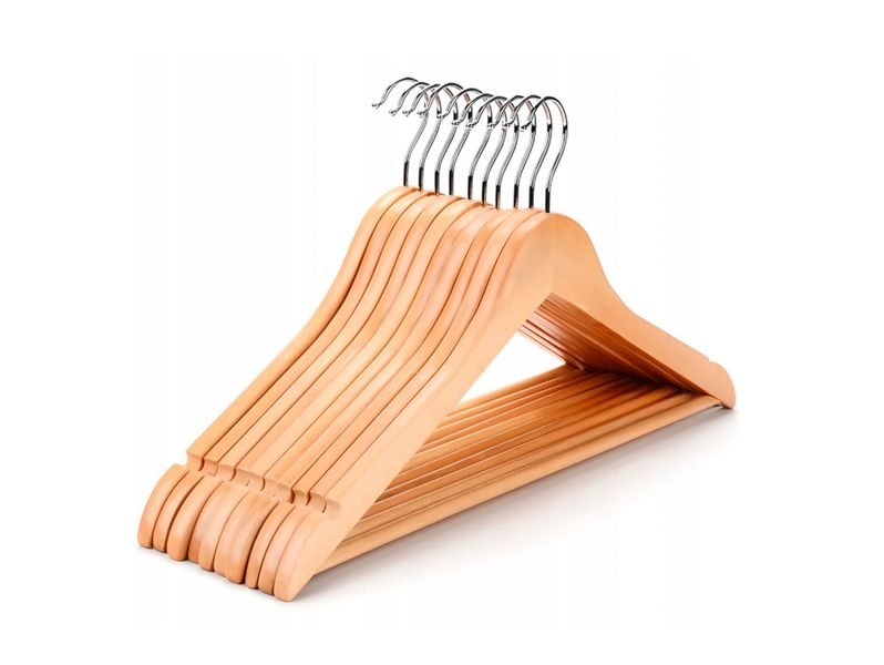 10x wieszak drewniane wieszaki ubrania drewniany wieszak 10 sztuk zdjęcie 2