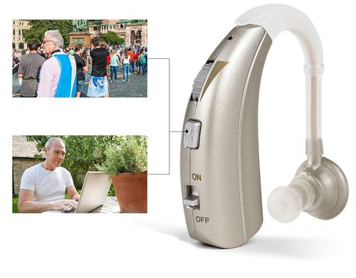 Aparat słuchowy cyfrowy Britzgo VHP-1301S-D wzmacniacz słuchu srebrny na Arena.pl