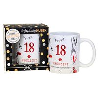 kubek na 18 urodziny dla kobiety (czerwony) 3309-ur16-18