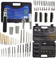 ZESTAW WIERTEŁ WIERTŁA DO METALU BETONU DREWNA +BITY 109 EL NASADKI NASADEK