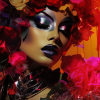 Plakat 100x100cm Kwiecista Diva