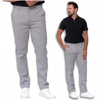 SPODNIE MĘSKIE Eleganckie Szare Chinosy Nogawka Prosta Modne MORAJ r.30