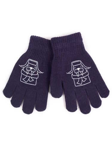 Rękawiczki chłopięce pięciopalczaste granatowe mors 10 YOCLUB na Arena.pl