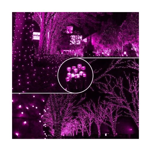 światełka lampki wewnętrzne/zewnętrzne 100 led różowe lamp01r na Arena.pl