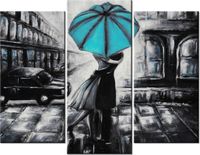 60 90CM OBRAZ 3 ELEM ZAKOCHANI TURKUS ŚCIENNY DRUK PŁÓTNO