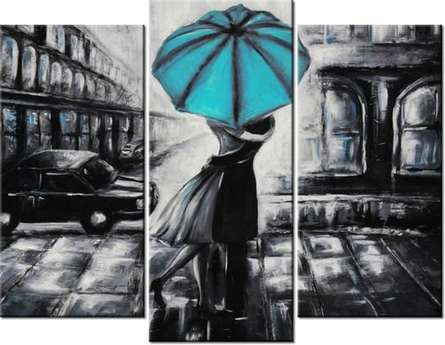 60 90CM OBRAZ 3 ELEM ZAKOCHANI TURKUS ŚCIENNY DRUK PŁÓTNO na Arena.pl