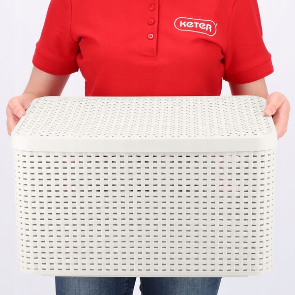 Curver Koszyk Pojemnik Organizer Z Pokrywką 30L zdjęcie 8