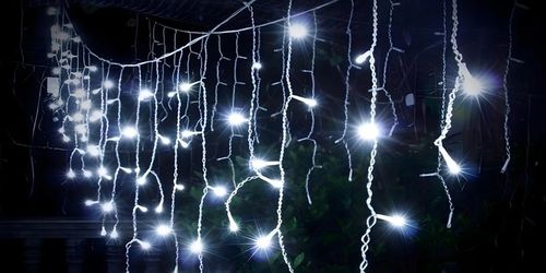 DŁUGIE LAMPKI 500 LED SOPLE ŚWIATEŁKA ŚWIĄTECZNE ZEWNĘTRZNE Z EFEKTEM FLASH na Arena.pl