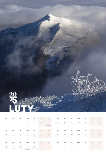 Kalendarz 2025 Bieszczady na Arena.pl