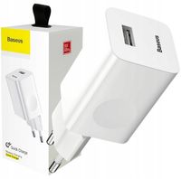 BASEUS ŁADOWARKA SIECIOWA QUICK CHARGE 3.0 ZASILACZ 24W USB 100 - 240 V