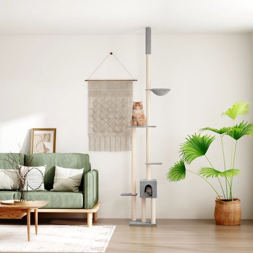 Drzewko dla kota, do sufitu, jasnoszare, 258,5-284,5 cm na Arena.pl
