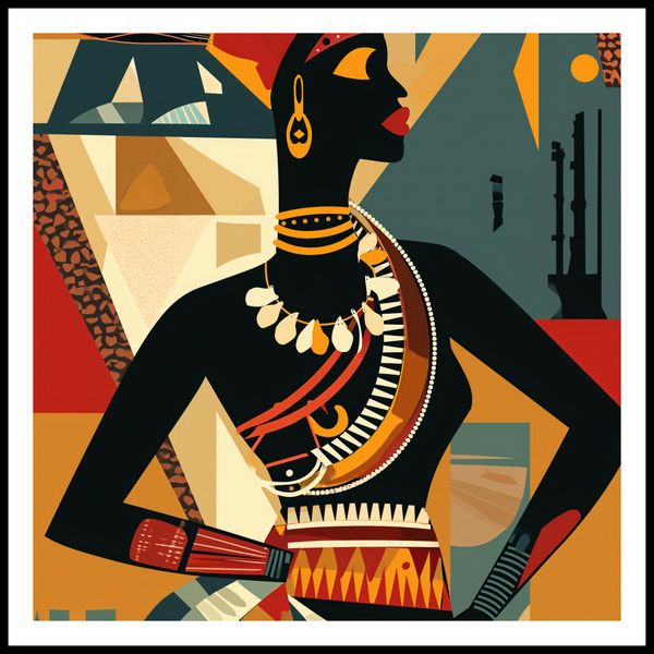 Plakat 70x70cm Afrykańska Mozaika zdjęcie 3