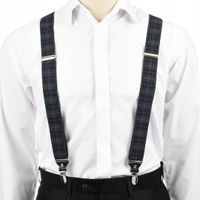 Szelki Do Spodni Męskie Eleganckie Mocne V Granatowe Sz2 : Kolory - Granato