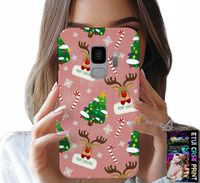 ETUI DO SAMSUNG GALAXY S9 - ŚWIĄTECZNE RENIFERY CHOINKI LASKA WZORY