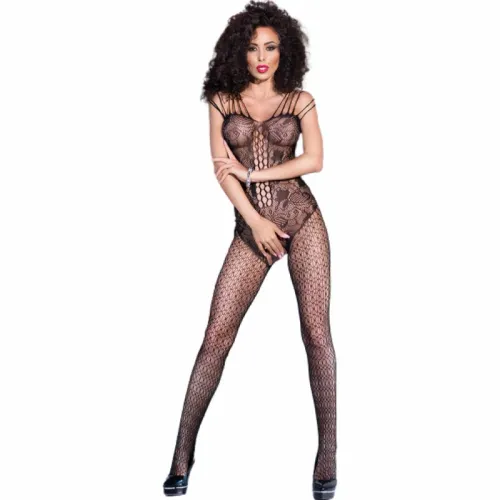 chilirose cr 4233 bodystocking ażurowy czarny s/m, bezszwowy fason na Arena.pl