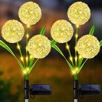 2x LAMPA DEKORACYJNA SOLARNA LED KWIAT OGRODOWA WBIJANA LAMPKI SOLARNE
