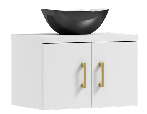 Szafka łazienkowa wisząca MARKUS 80 biały/GOLD z umywalką Eliza C na Arena.pl