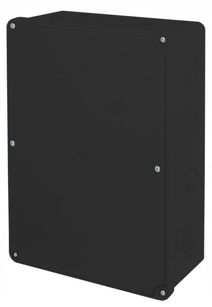 CZARNA PUSZKA INSTALACYJNA HERMETYCZNA ELEKTRYCZNA OBUDOWA 280X210X74 zdjęcie 1