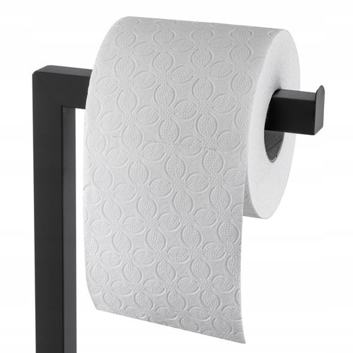 Stojak na Papier Toaletowy Szczotkę WC 2w1 Uchwyt Czarny Mat Łazienkowy na Arena.pl