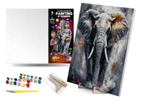 Zestaw Kreatywny Malowanie Po Numerach - Majestatyczny Słoń 40X50 Podstawka
